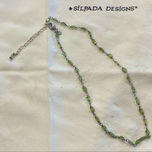 SILPADA .925 Sterling Silvet & Green Bead Necklace